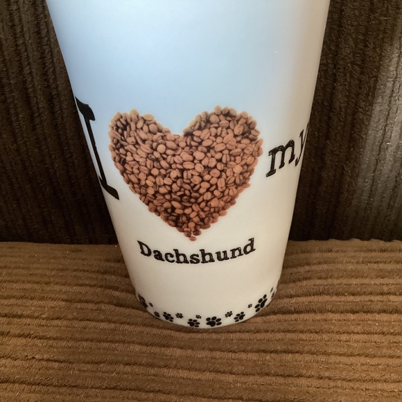 DACHSHUND Coffee Mug I ❤️ MY DACHSHUND Paw Prints🐾 - Picture 4 of 5